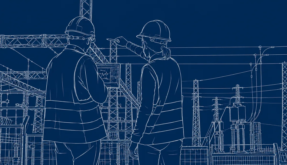 Técnicos de ENERQ revisando una instalación eléctrica